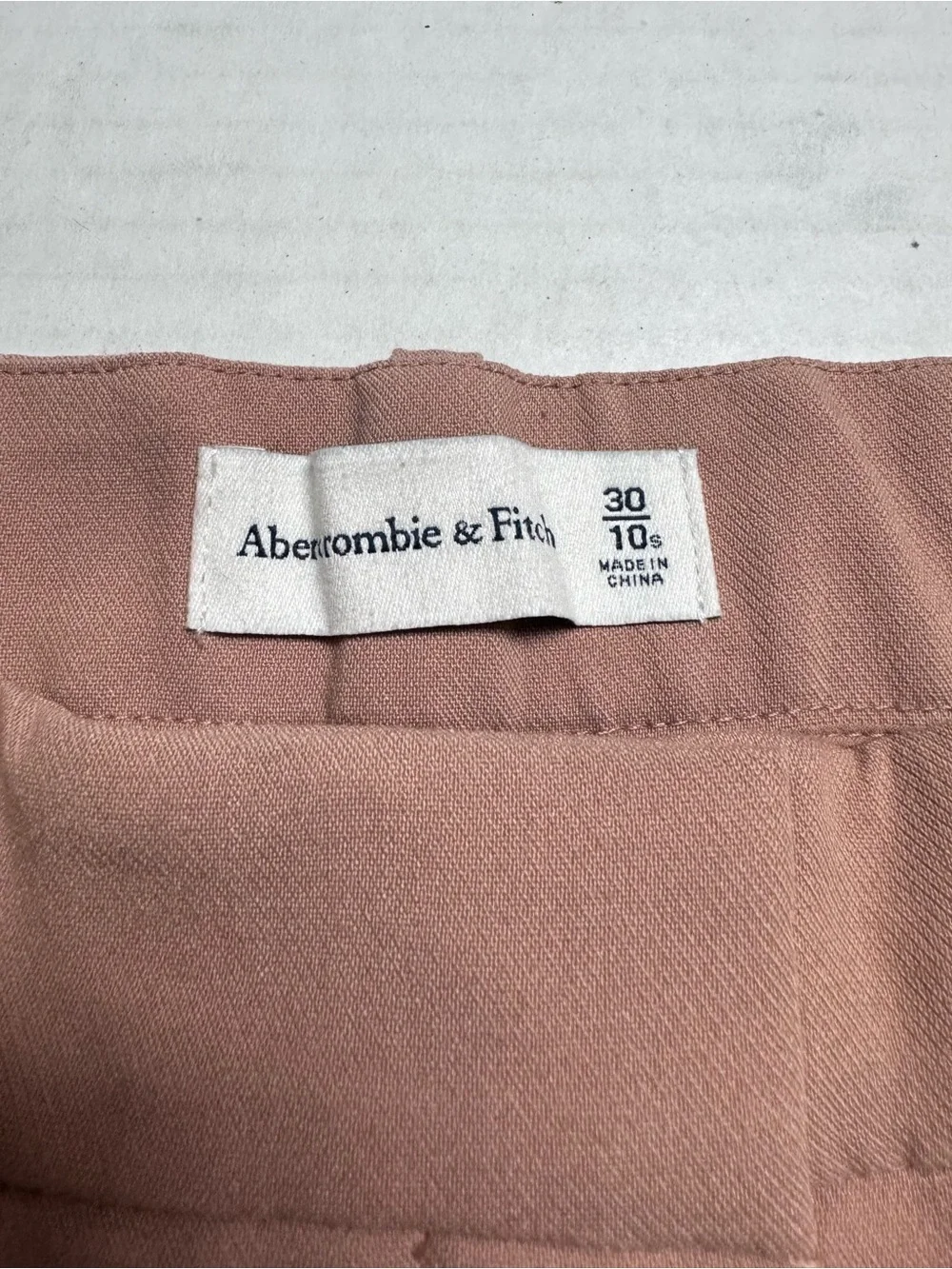 Abercrombie & Fitch Sloane Tailored Pleated Wide Leg Pant In Brown 10 / 30 Short - Picture 6 of 6